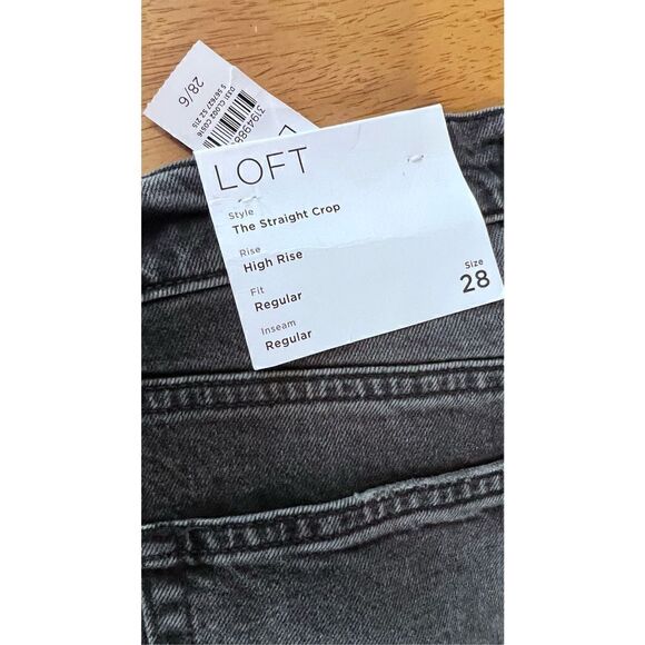 LOFT THE STRAIGHT CROP HIGH RISE JEANS NEW WOMENS SIZE 28 - Picture 10 of 11